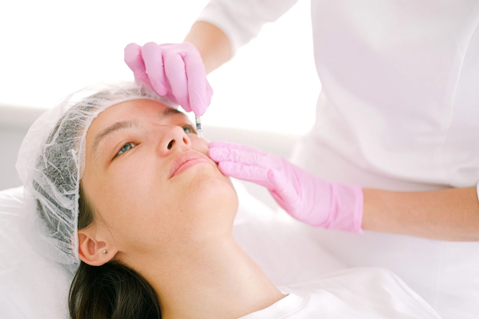 Wrinkle treatment session at Glow Clinic